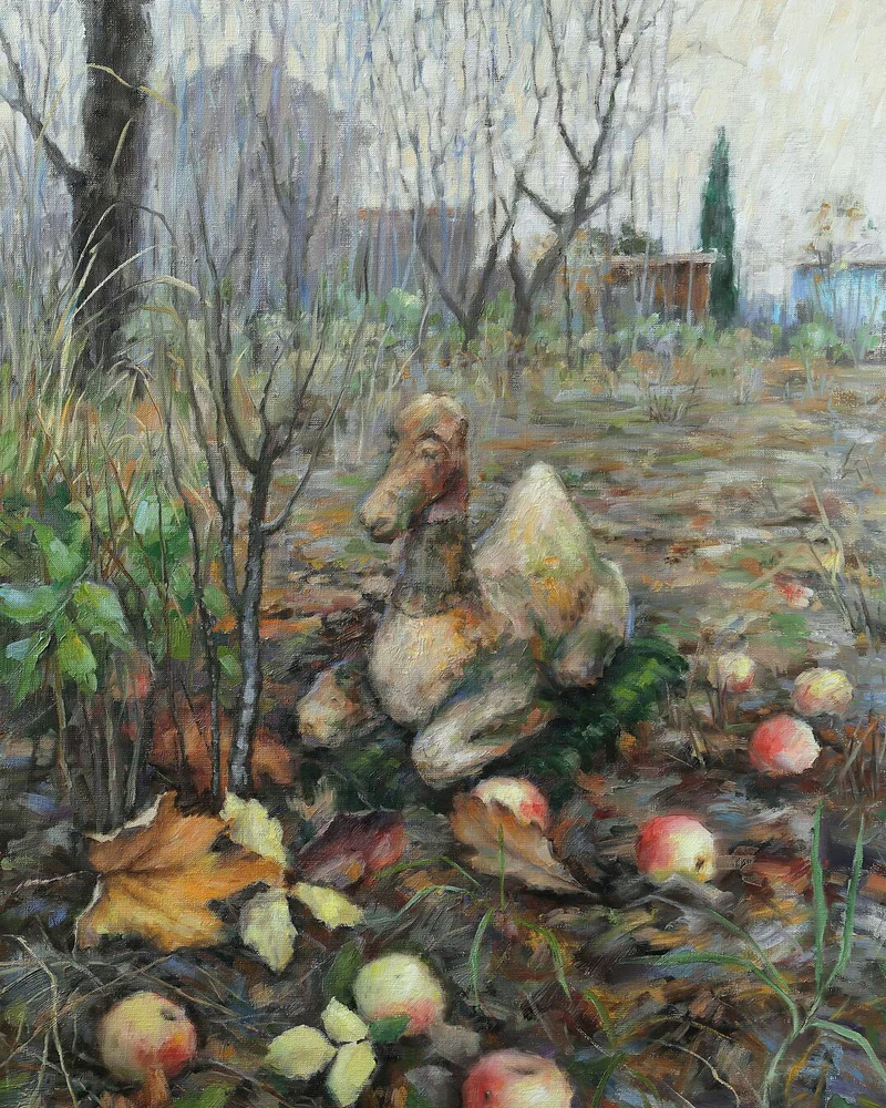 Осенний страж. Картина холст масло