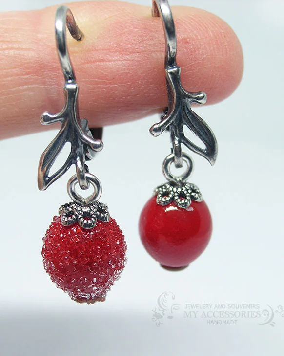 Серьги классические Клюковка