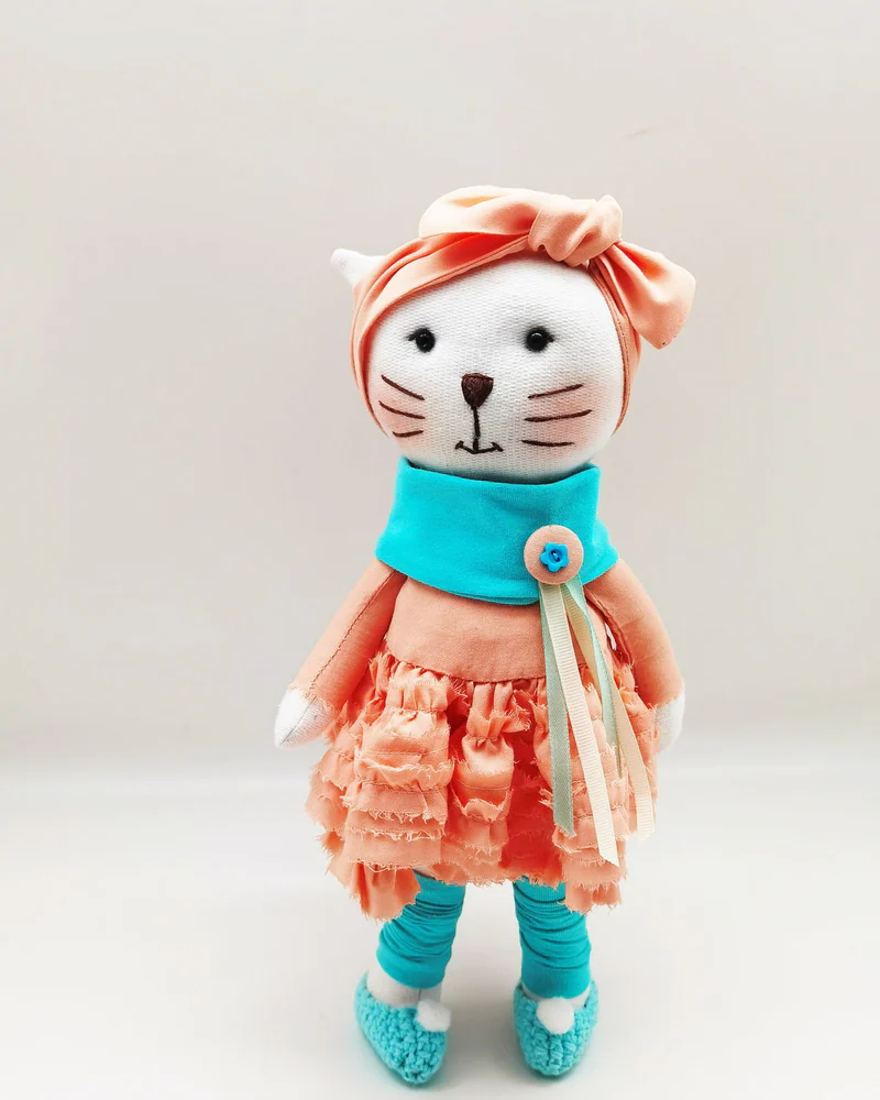 Мягкая игрушка кошечка Плюшевая кошка