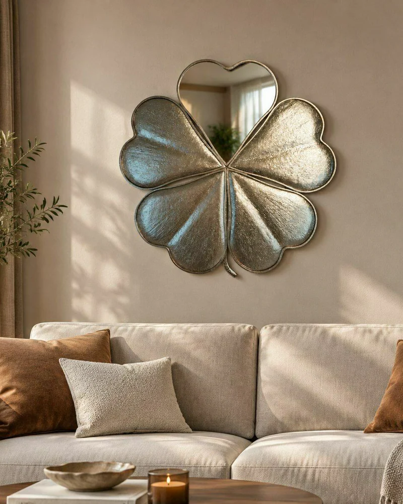 Зеркало-панно Clover Art D 80 см, шампань — Шампань