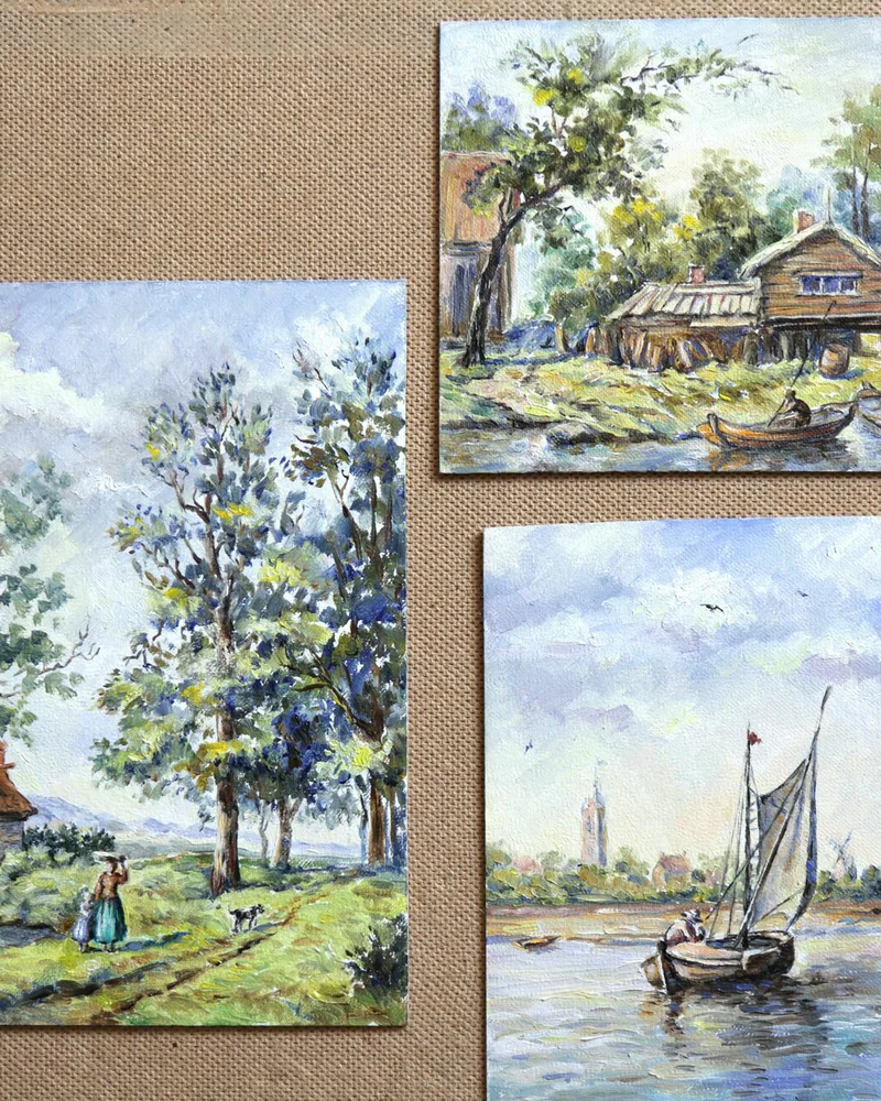 Пейзажи по рисункам старых голландских художников