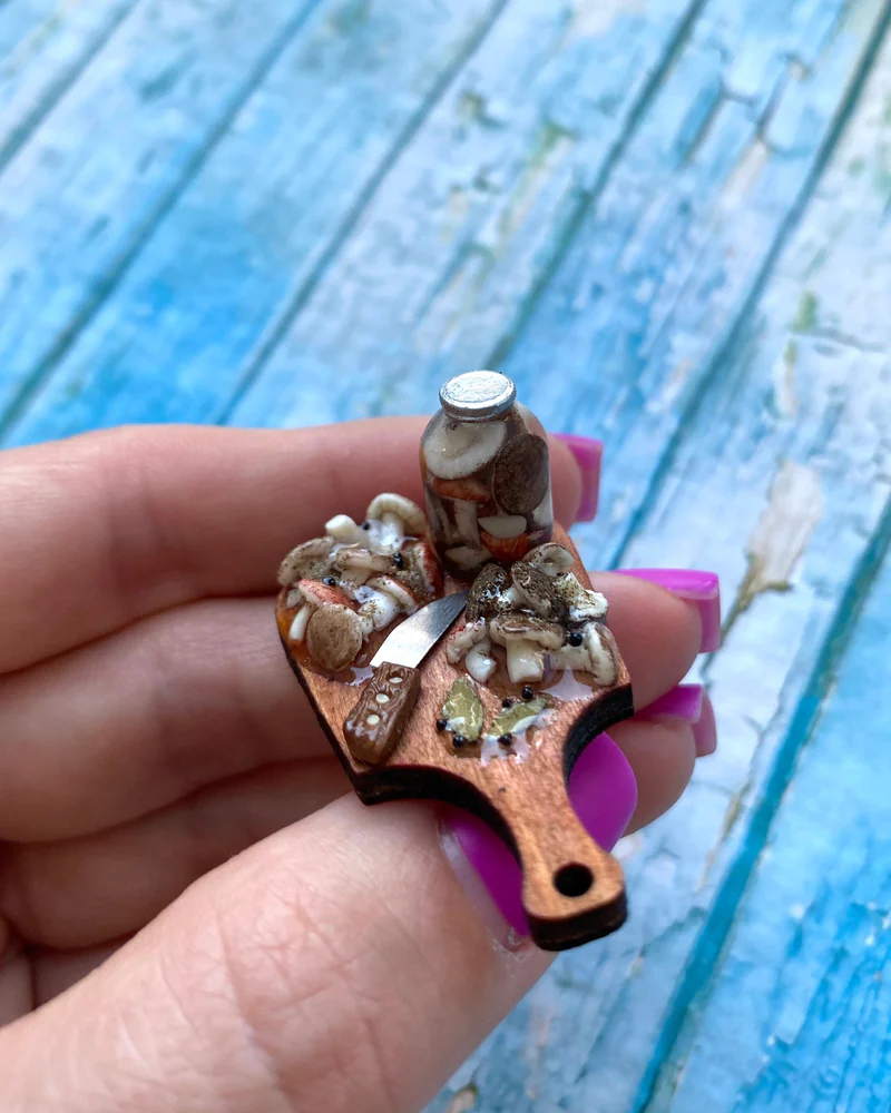 Кукольная Миниатюра «Домашние заготовки Грибы 🍄‍🟫»