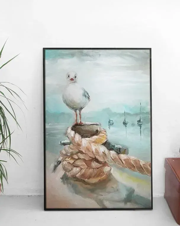 Причал. Картина маслом 40×60 см — 40×60 см