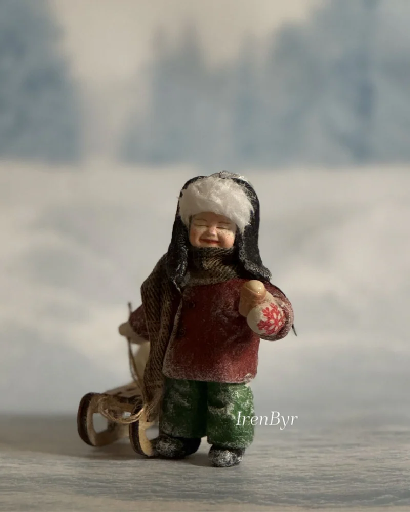 Ватная игрушка на елку