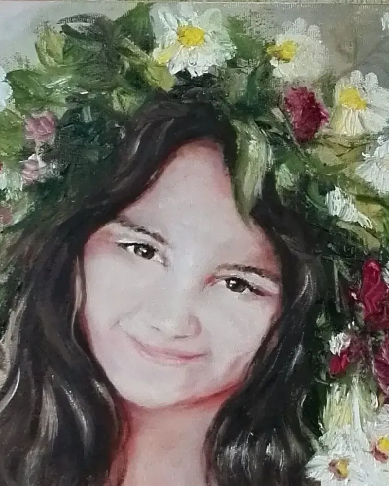 Портрет по фотографии. Картина маслом 30×30 см — 30×30 см