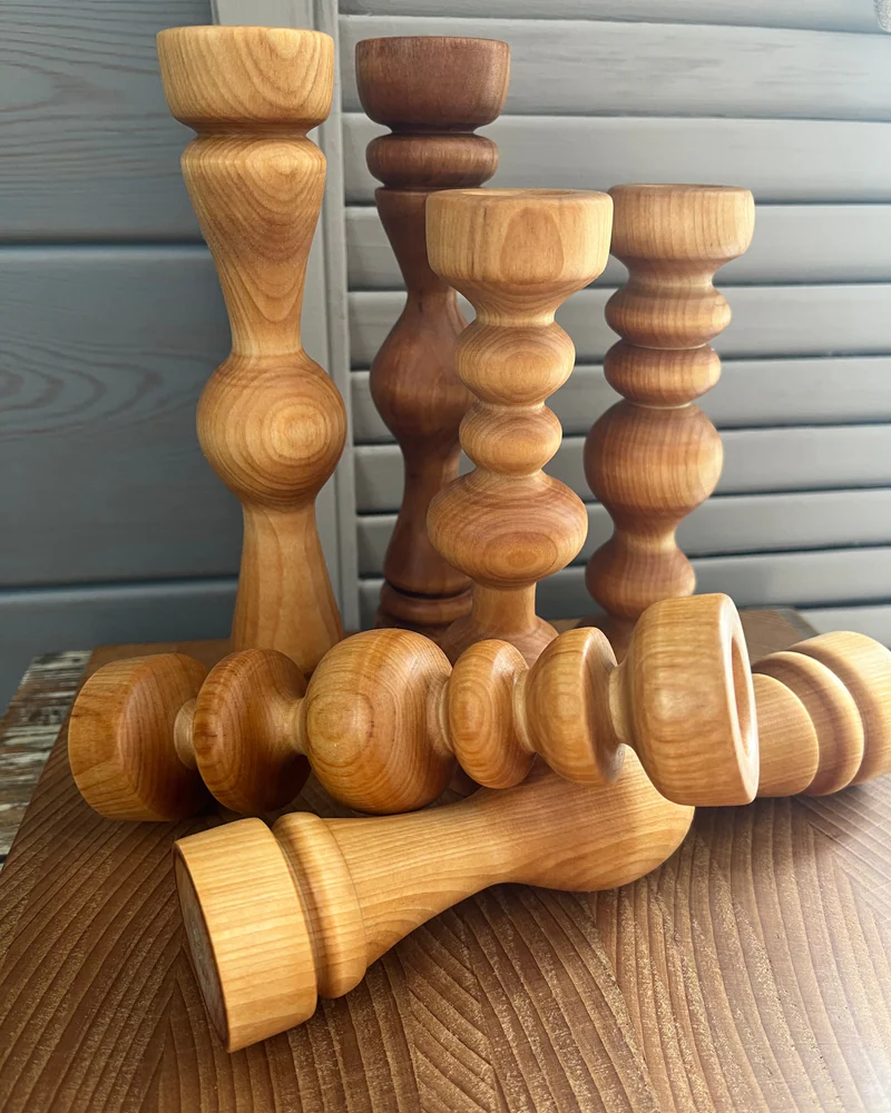 Подсвечники из дерева