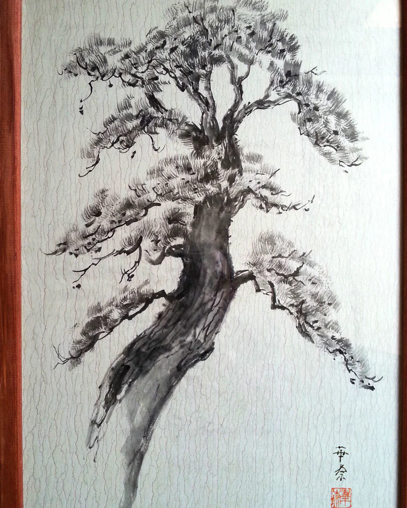Картина Сосна, 40x60 Япония Китай коричневый долголетие