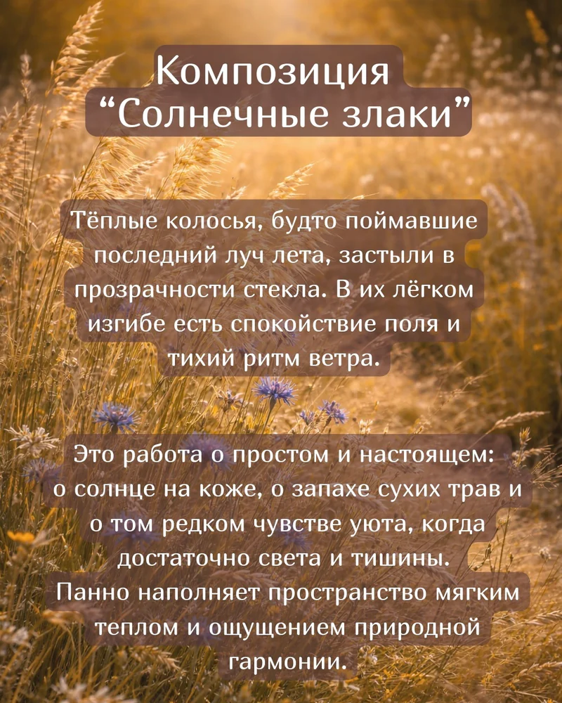 Восьмиугольник "Солнечные злаки" — Основное исполнение