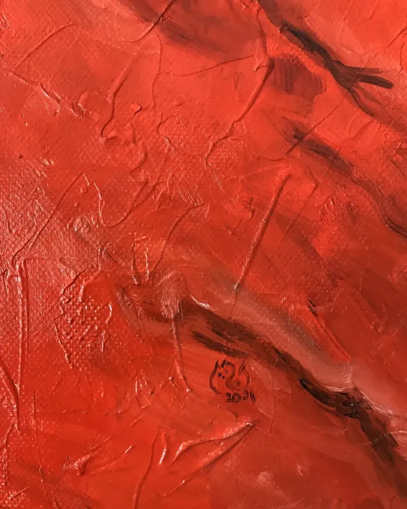 Спящая девушка. Картина маслом 30×30 см — 30×30 см