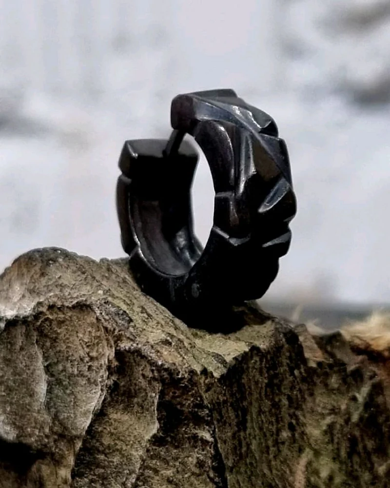 Моносерьга Big Hard серебро 925, черненое