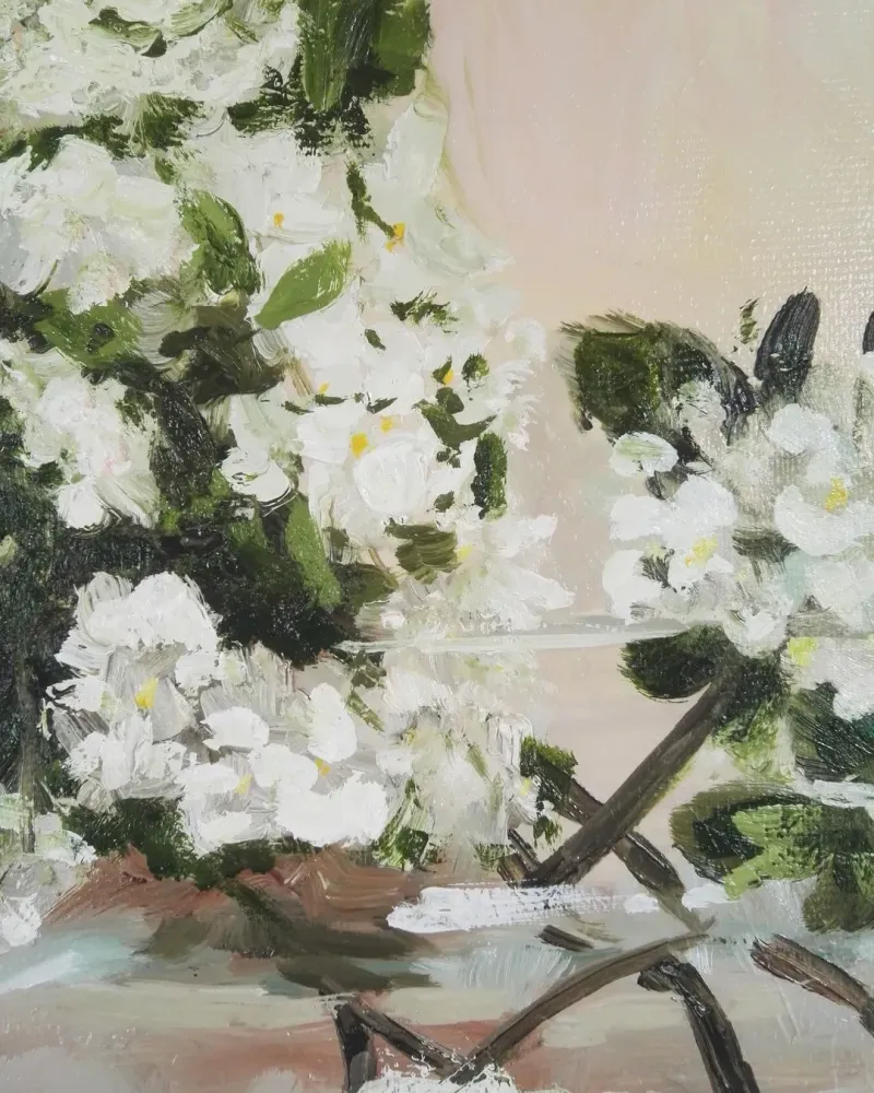 Яблоня в вазе. Картина маслом 40×50 см — 40×50 см