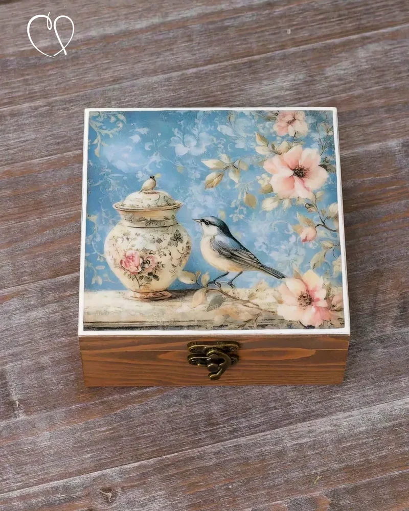 Шкатулка деревянная с рисунком, 14 × 14 × 7 см — Рисунок 20