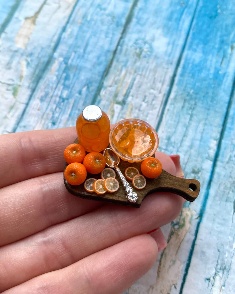 Кукольная миниатюра «Апельсиновый джем 🍊»