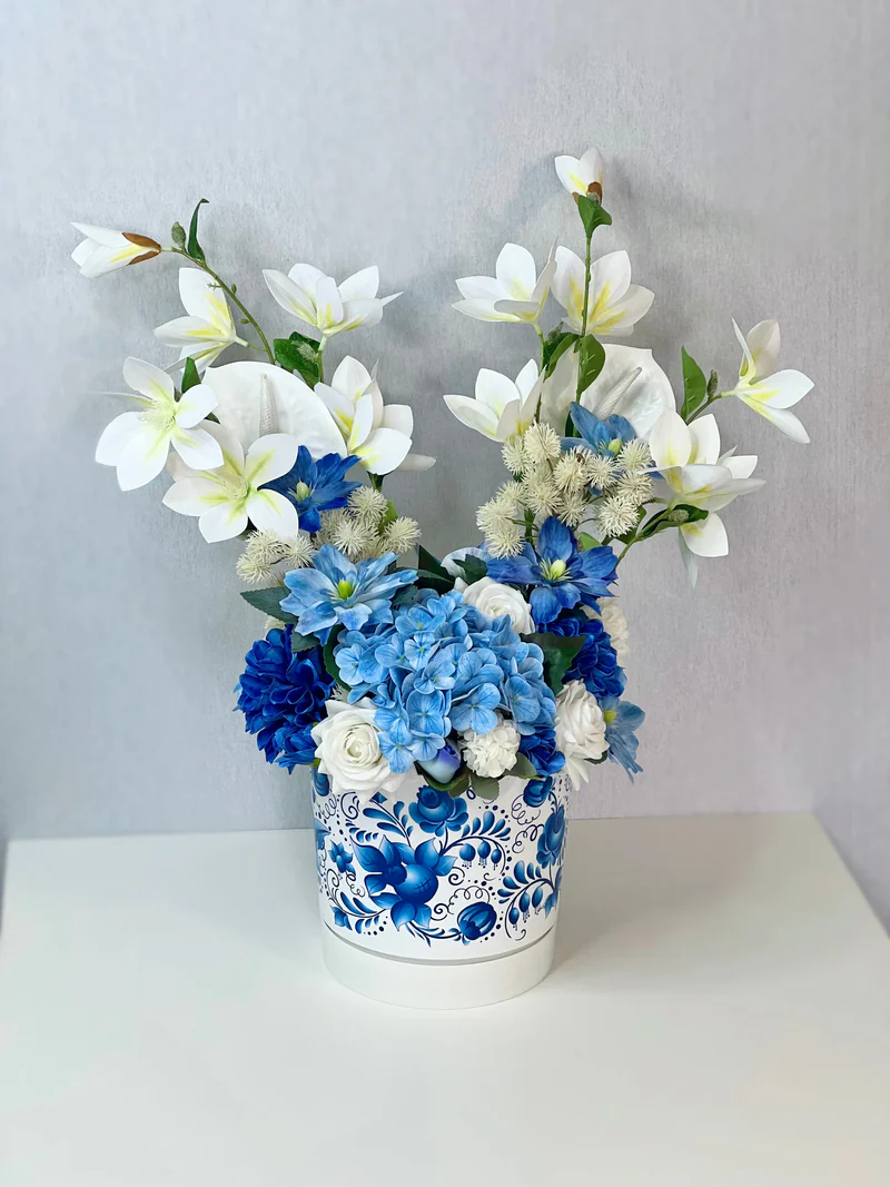Гжельская композиция💙🤍