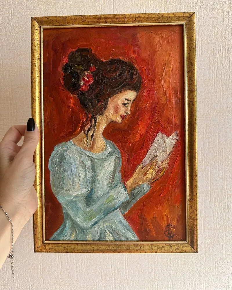 Картина маслом девушка