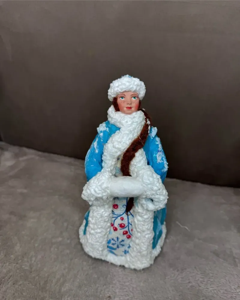 Ватные игрушки Дед Мороз и Снегурочка