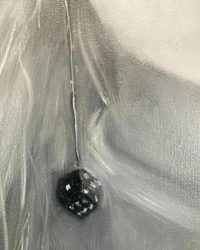 Корона. Женский портрет клоунессы. Картина маслом 30×50 см — 30×50 см
