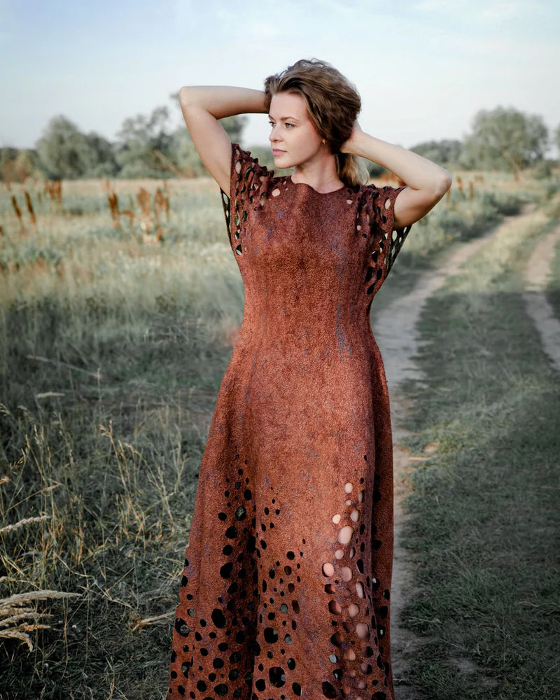 Платье валяное двухстороннее "Luxury"