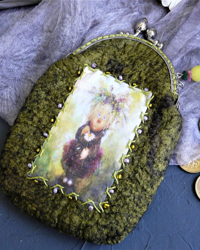 Кошелек монетница. Ангел