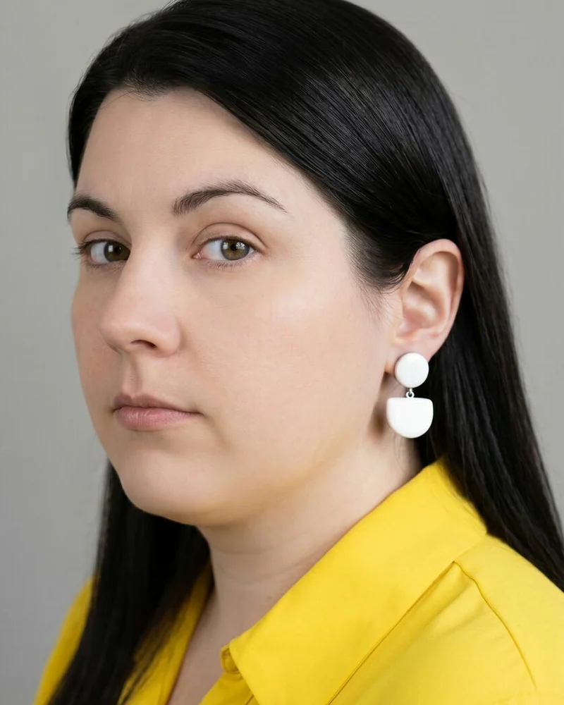 Серьги белые из дерева