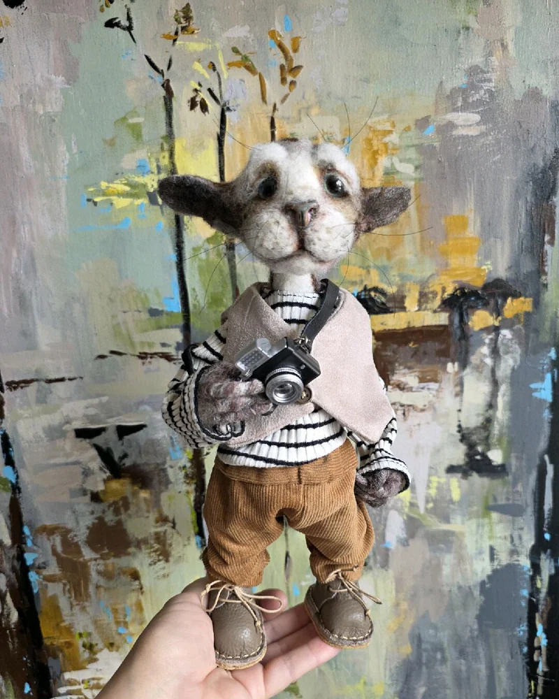 Кот Борис. Игрушка из шерсти