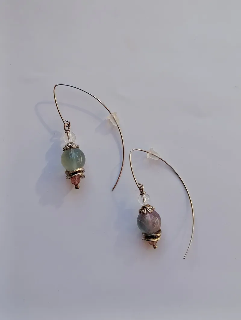 Серьги из флюорита