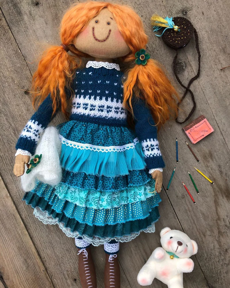 Девочка Зимний рыжик. Ароматизированная кукла