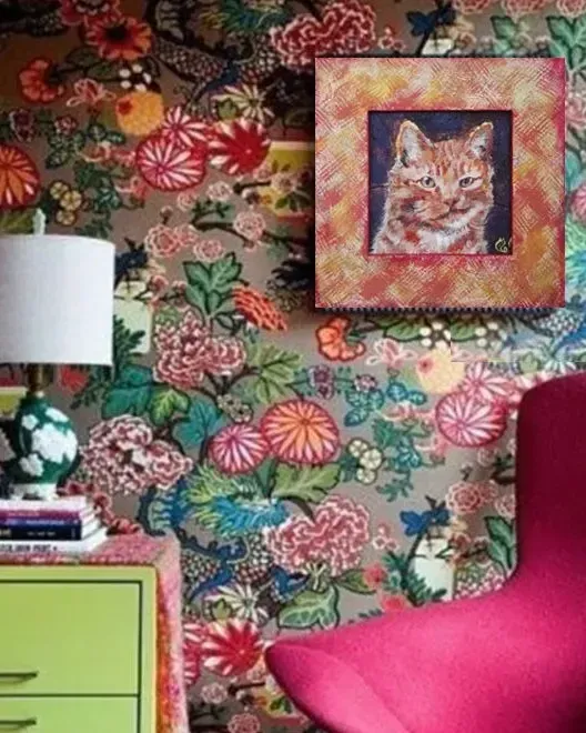 Портрет кошки. Картина маслом 20×20 см — 20×20 см