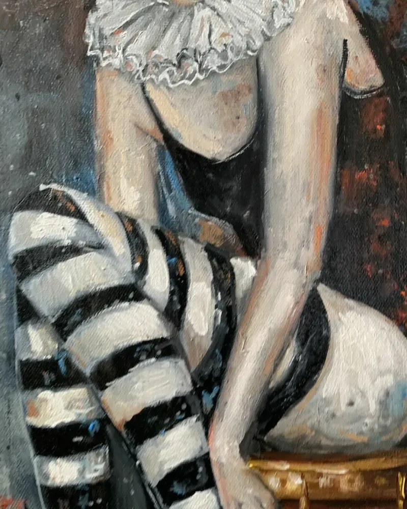 Клоунесса. Картина маслом 30×60 см — 30×60 см