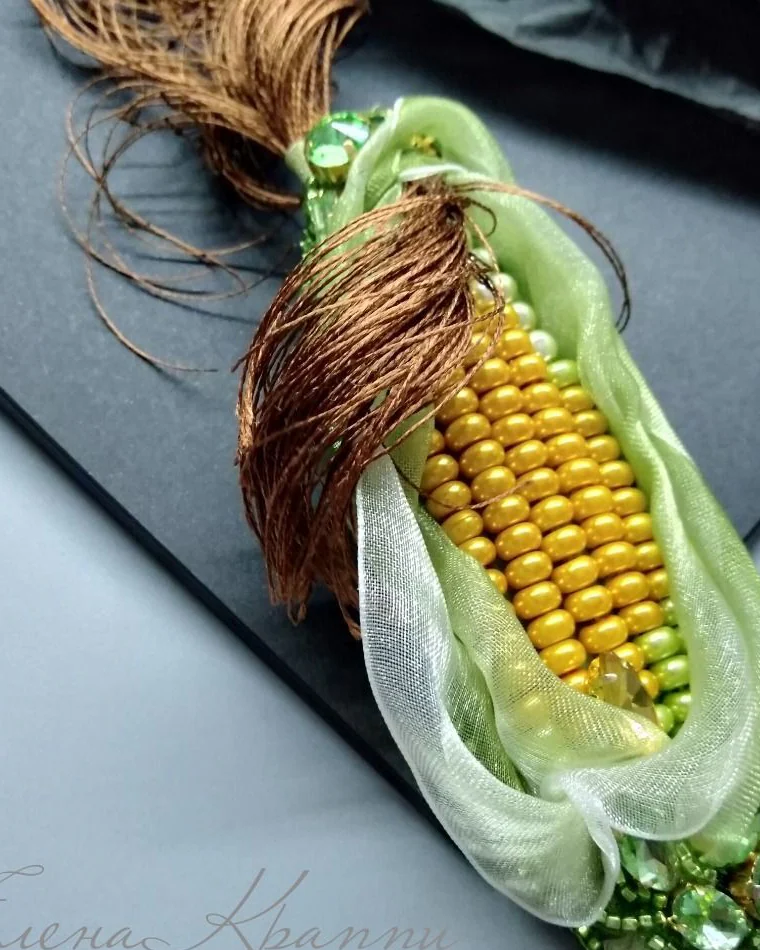 Брошь "Кукуруза"