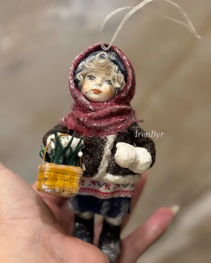 Девочка с подснежниками