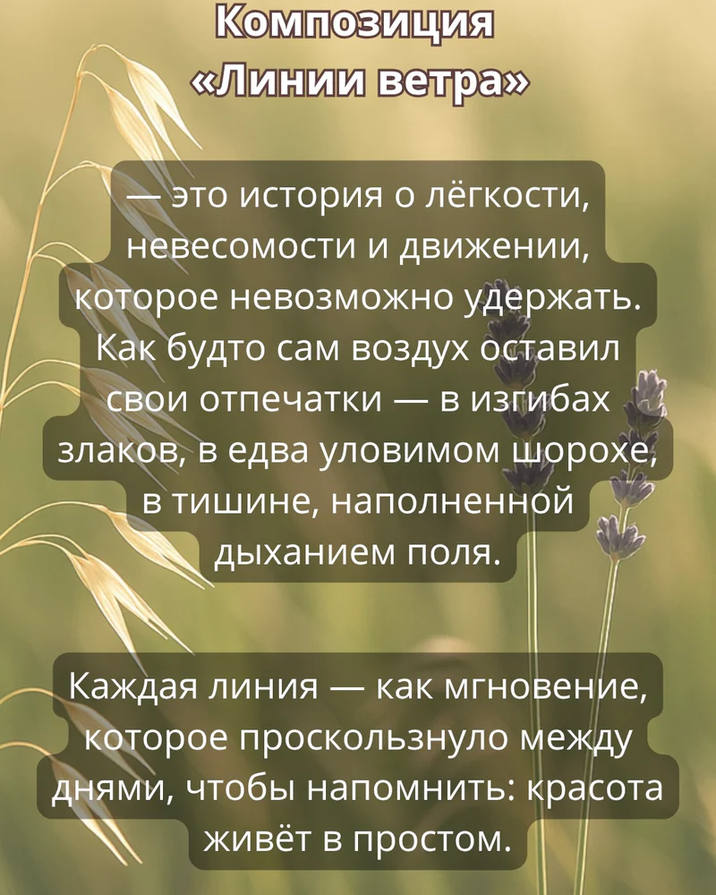 Триптих "Линии ветра" — Основное исполнение