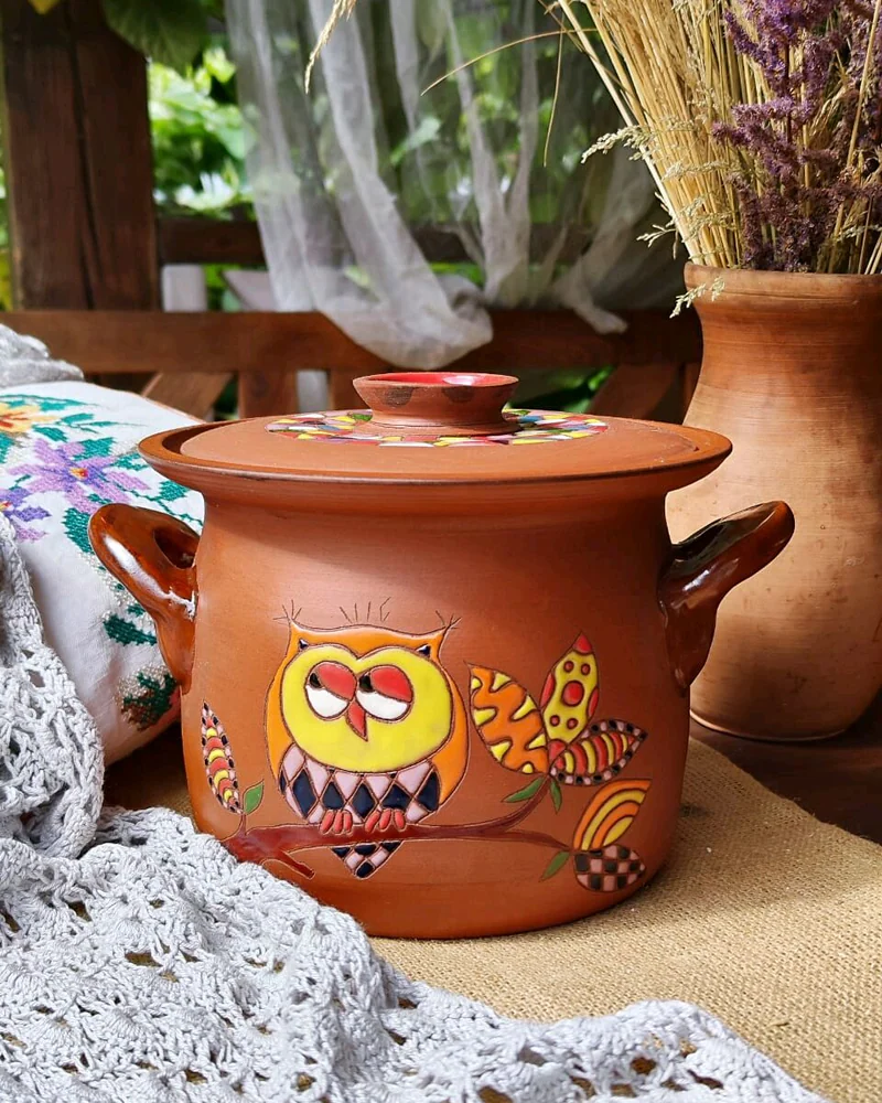 Кашник керамический гончарный, супница