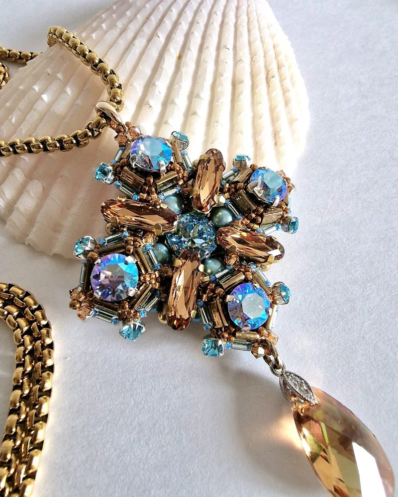 Кулон «Геометрия» с кристаллами Swarovski