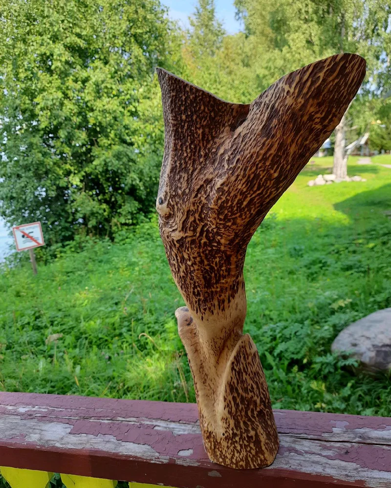 Ваза Замысловатая из карельской березы