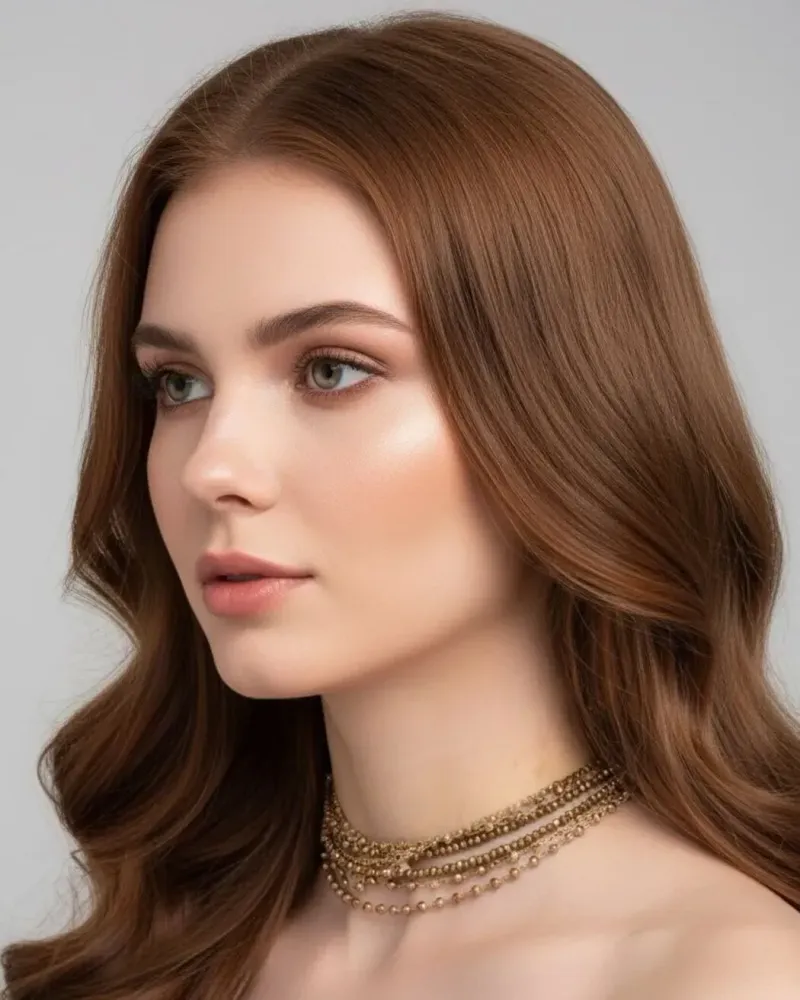 Чокер «Комета» из австрийского хрусталя и цепочек, с цирконом — Золотой