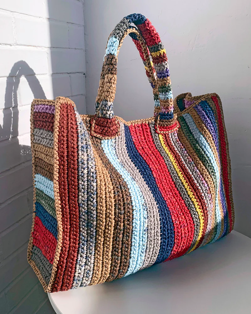 Сумка Weekender из рафии. Размер L