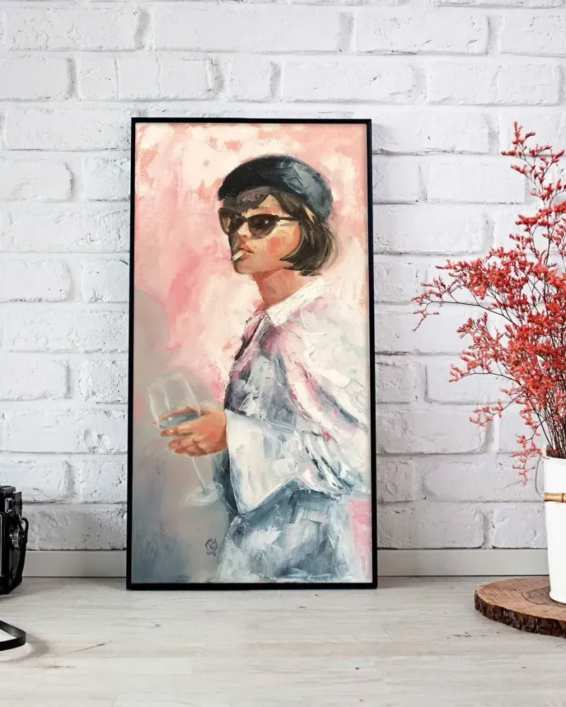 Девушка. Картина маслом 30×60 см — 30×60 см