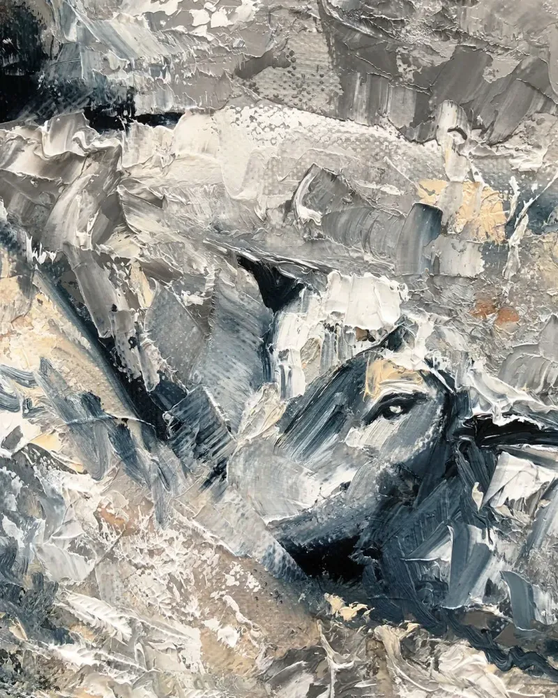 Овцы. Картина маслом 40×40 см — 40×40 см