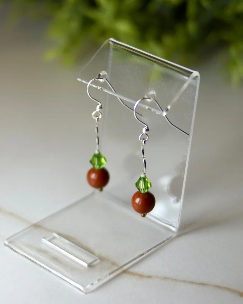 Серьги с красной яшмой — Серьги с красной яшмой