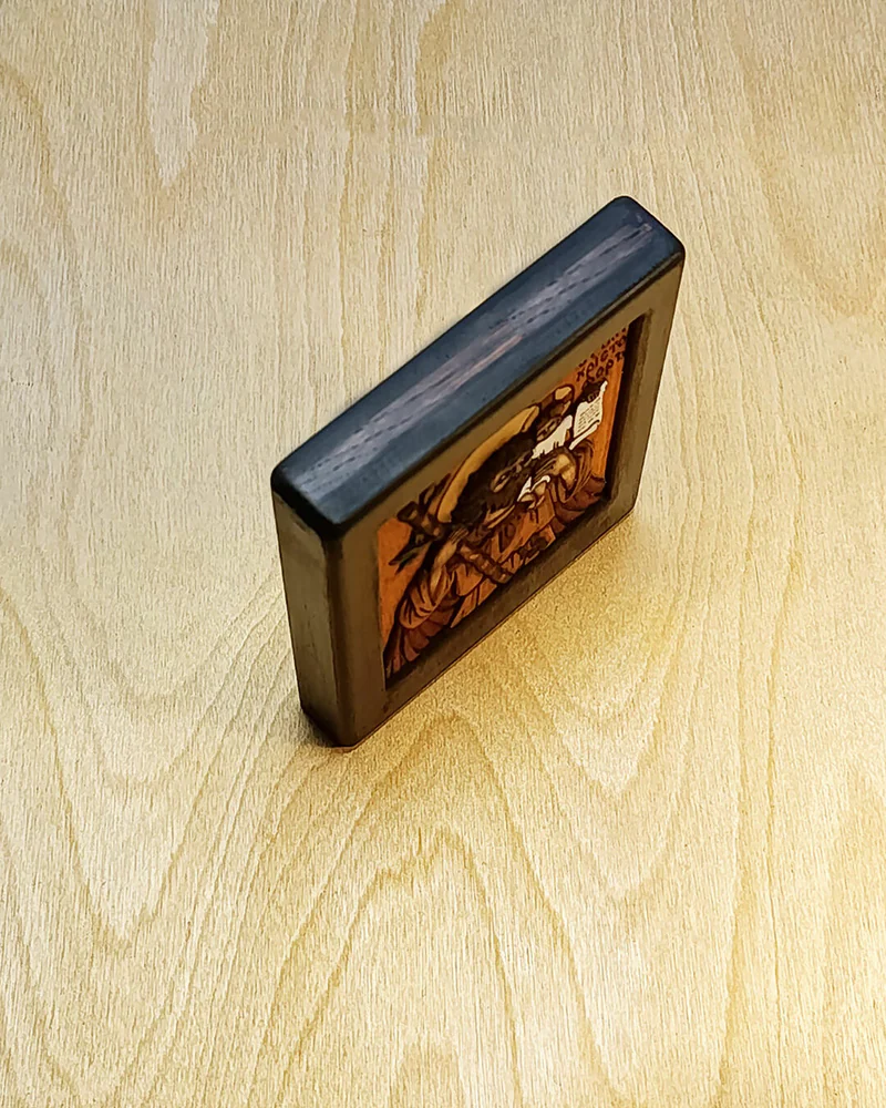 Св. Христофор Ликийский малая резная икона из дерева