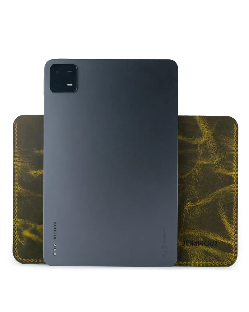Кожаный чехол для планшета Xiaomi Pad 6 горизонтальный — Лайм