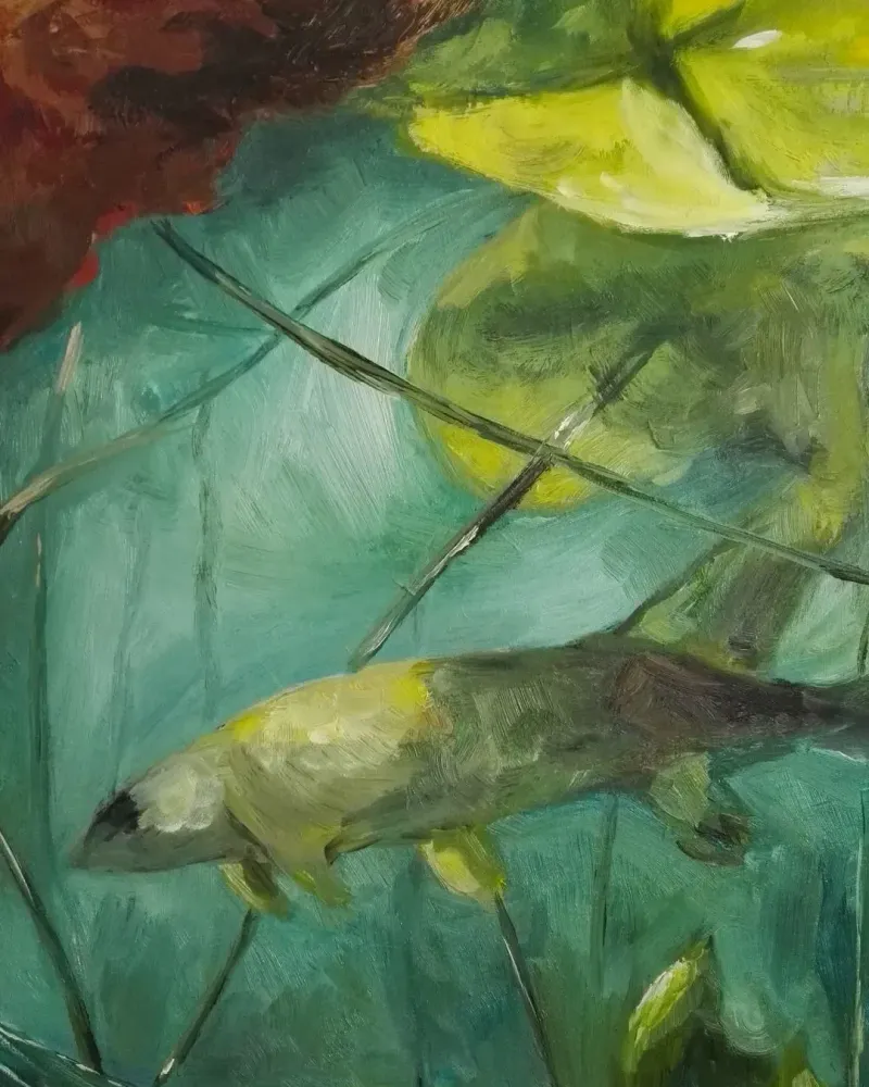 Русалка. Картина маслом 60×60 см — 60×60 см