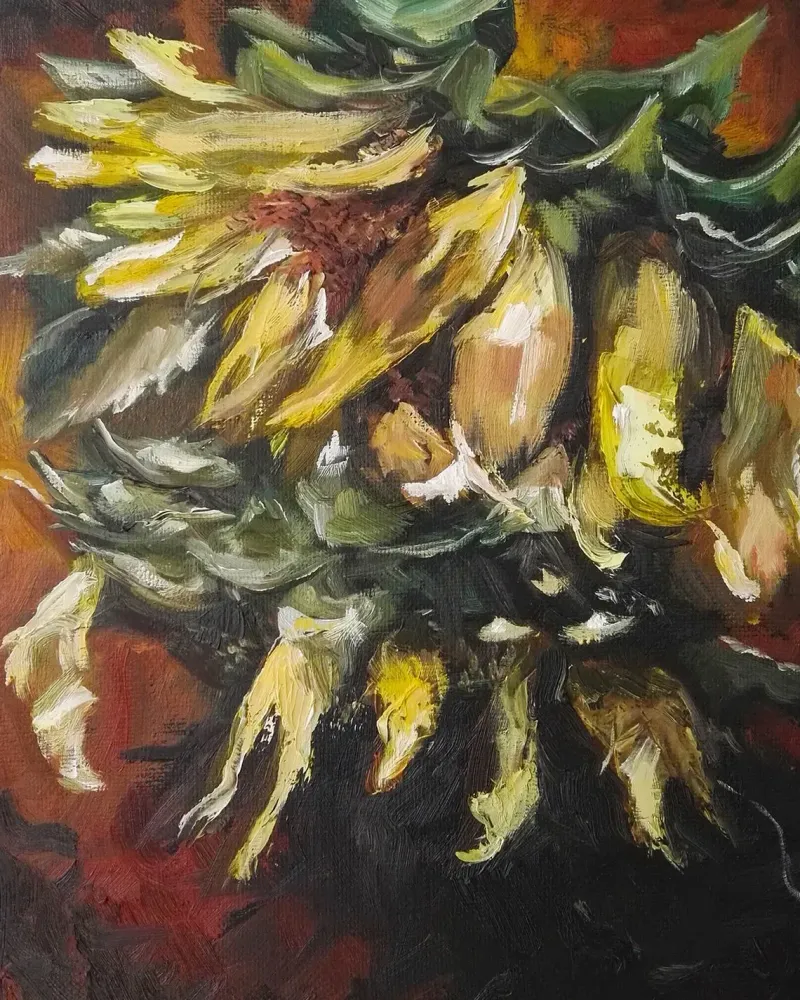 Утомленные солнцем. Картина маслом 30×35 см — 30×35 см