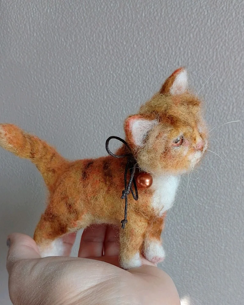 Котики. Войлочная миниатюра