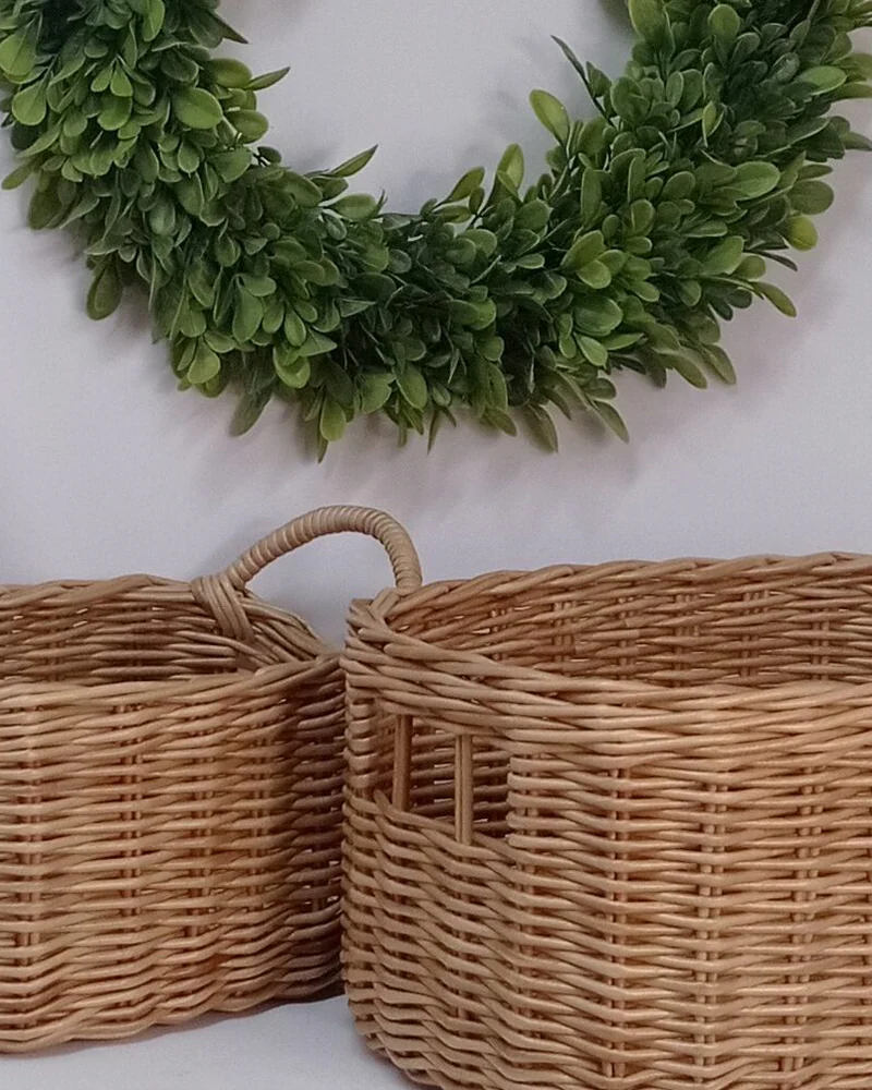 Плетеные овальные корзины с ручками — Большая 23×30 см