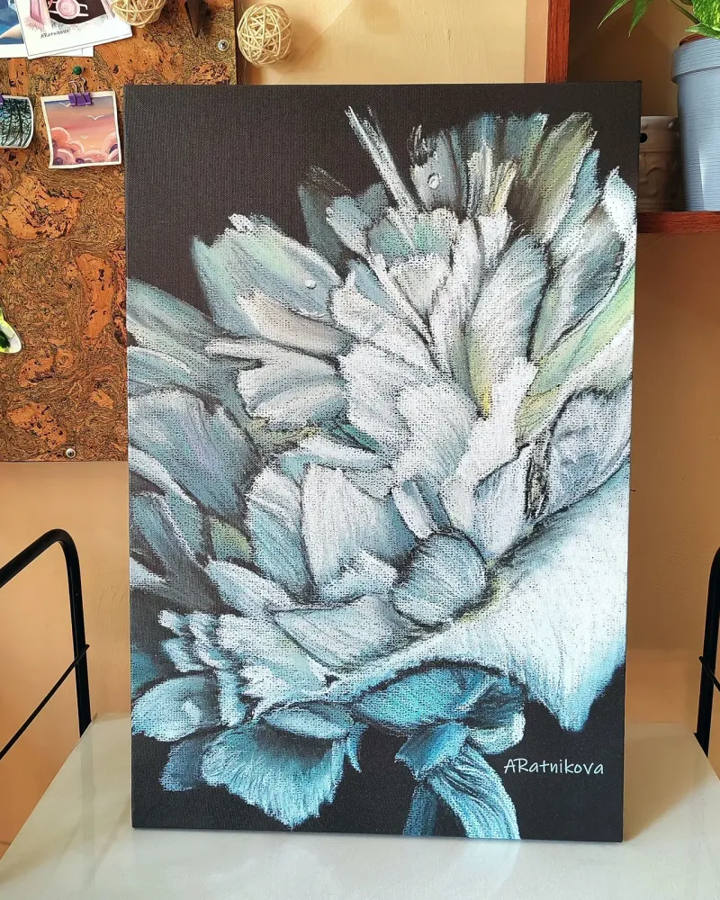 Картина на холсте «Пион» (печать) — Печать, 40×60 см