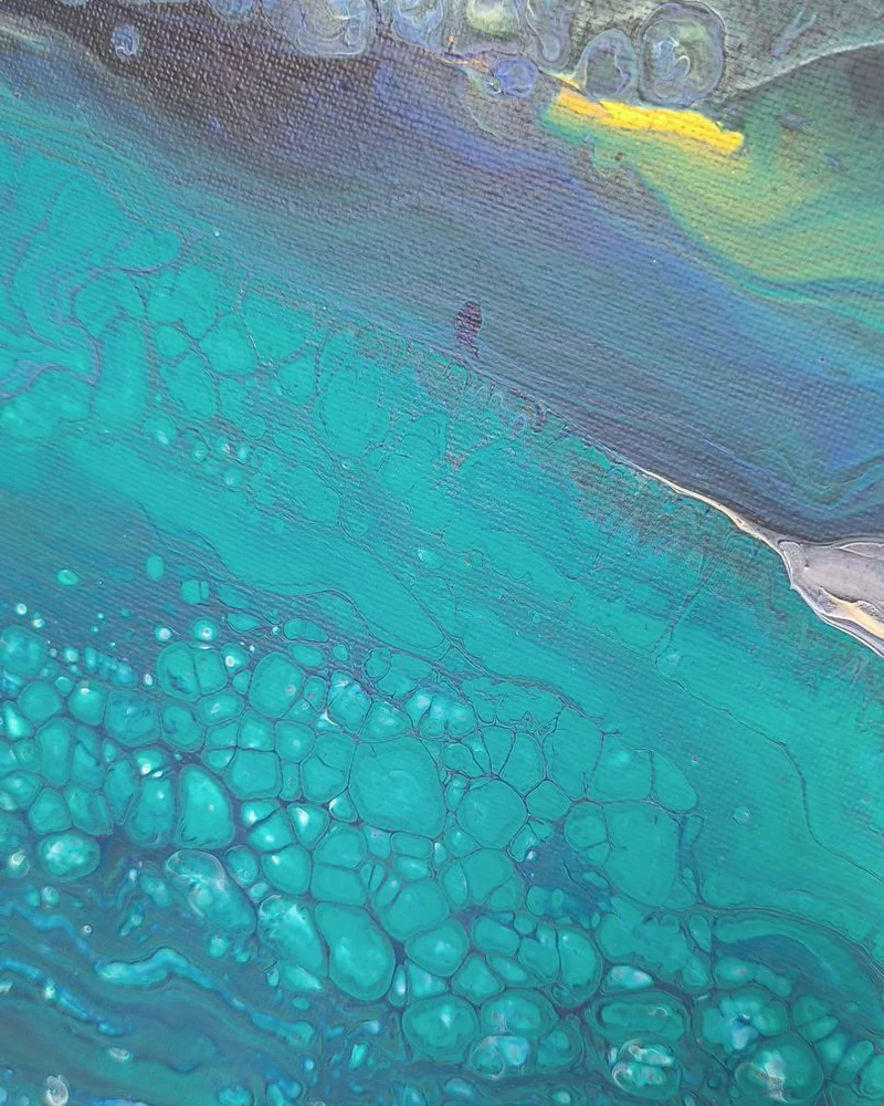 Картина жидким акрилом (fluid art) 40х40 см