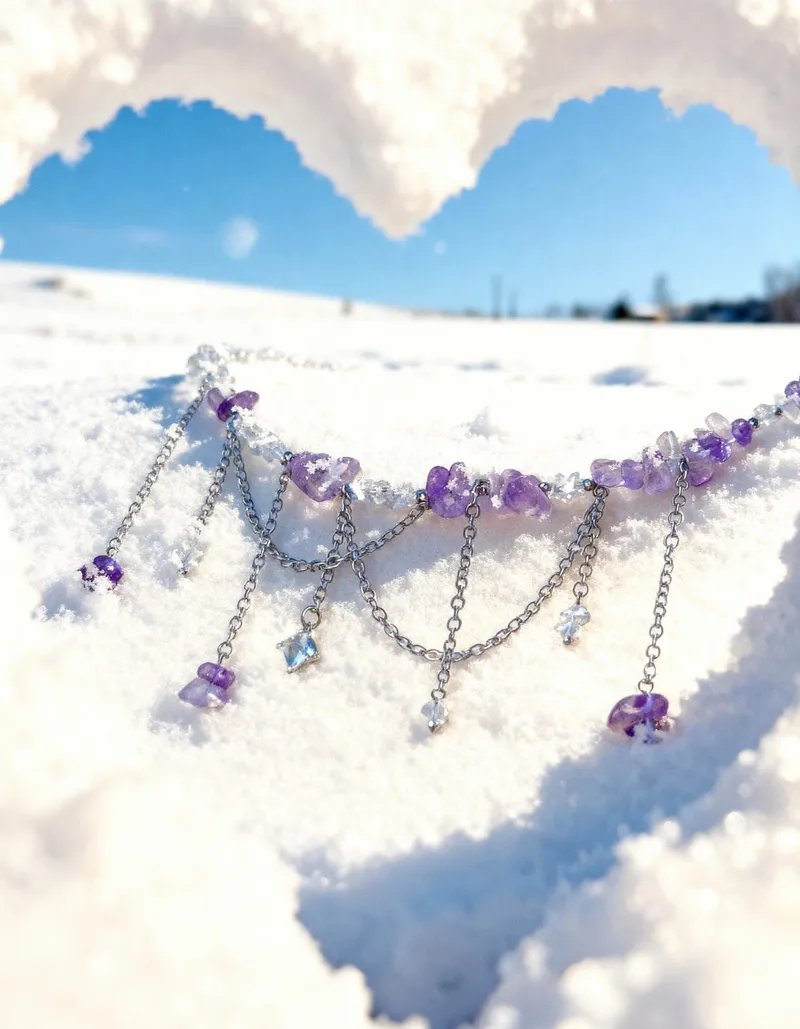 Ожерелье «Lumiere Amethyste», фиолетовое