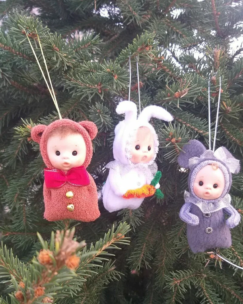 Набор ёлочных игрушек «Детки в костюмах зверят»